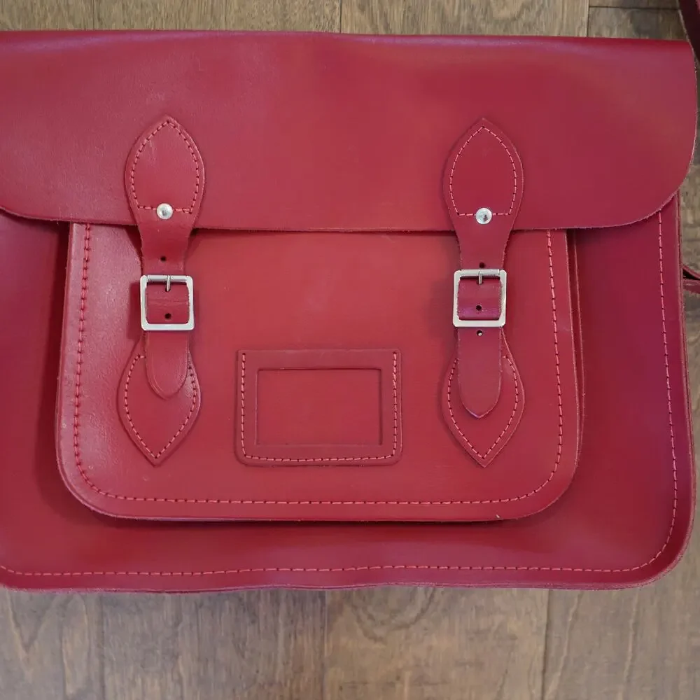 The Cambridge Satchel Company Red Messenger Bag Crossbody Large 13